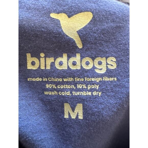 Birddogs Pocket Tee Shirt Short Sleeves Pullover Crewneck Blue Green Size Medium - Picture 6 of 8